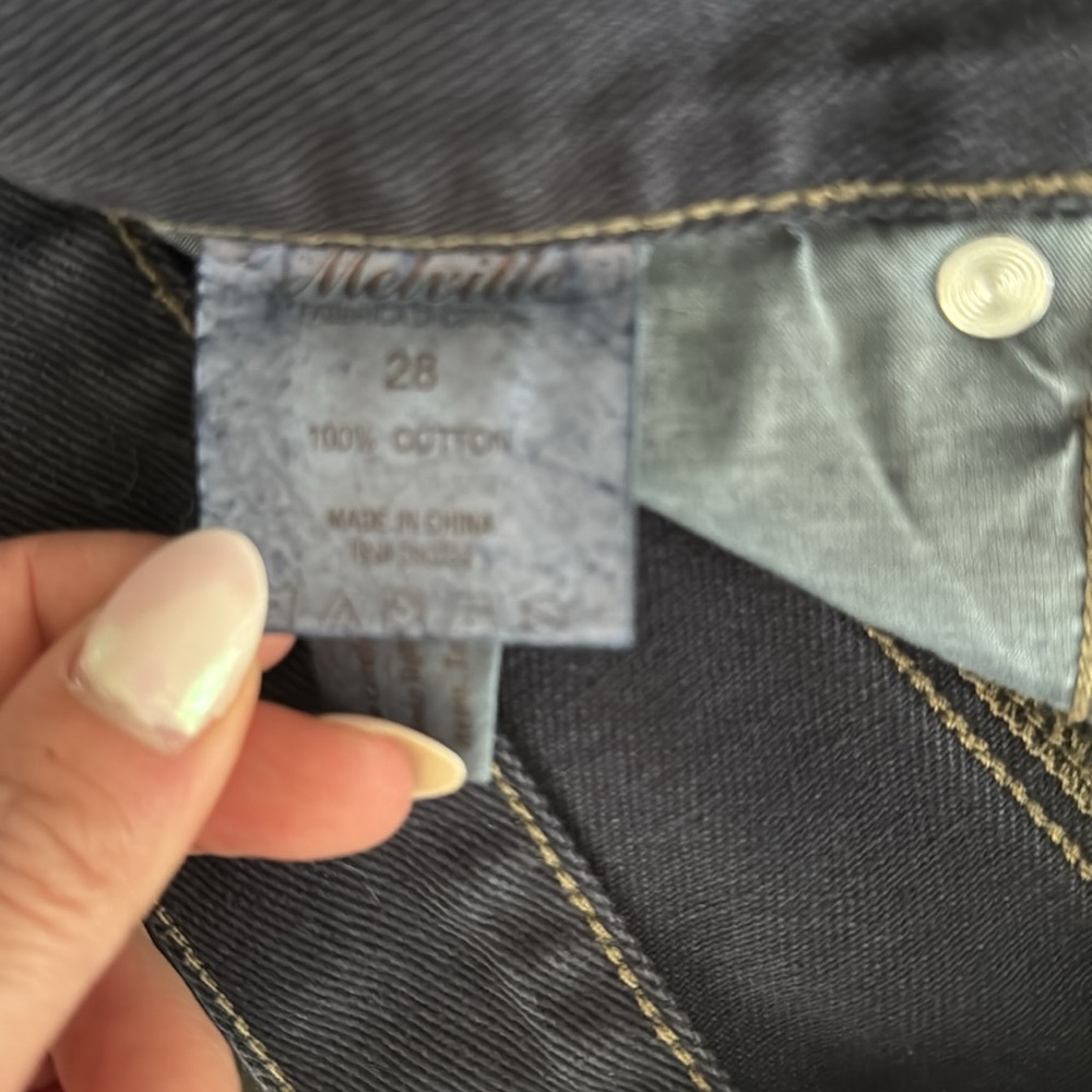 Brandy Melville Navy Denim Shorts - Picture 4 of 4